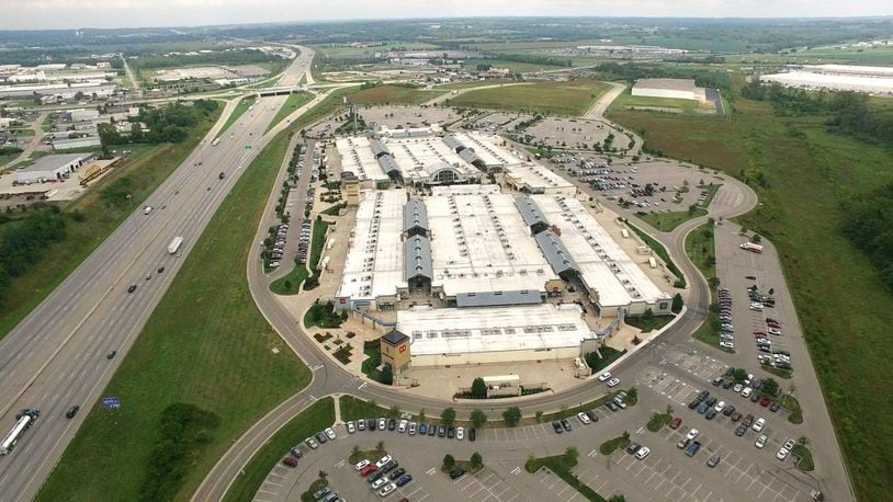 Owners of the Cincinnati Premium Outlets mall in Monroe recently announced an expansion with two new stores opening and the addition of a pizza eatery. The mall, which is visible from Interstate 75, is located near the Butler and Warren county border. (File Photo\Journal-News)