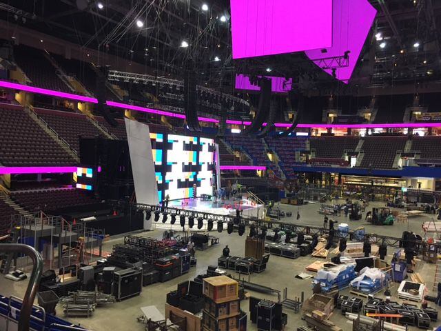 Setting up for the Republican Convention