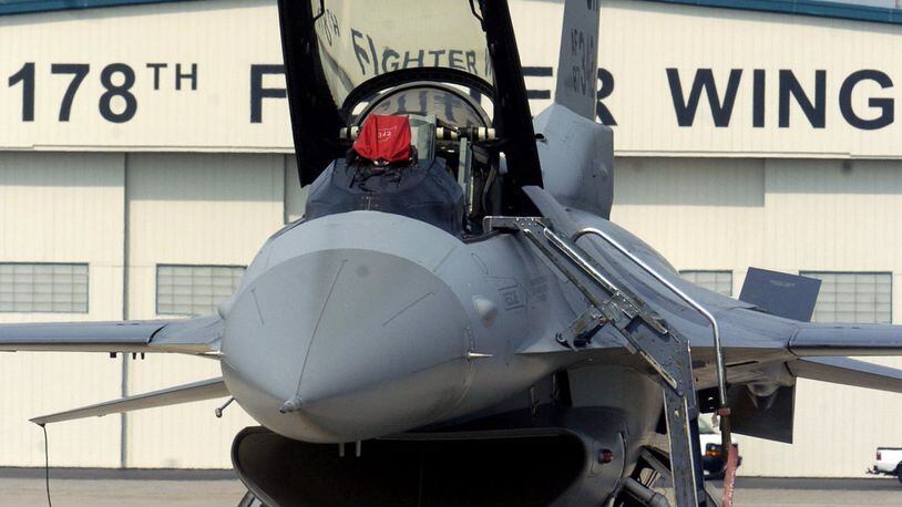 The Springfield Air National Guard 178th Fighter Wing trains F-16 pilots. If the Netherlands agrees to a proposal, the unit also could train Dutch pilots, possibly next year. Staff photo by Marshall Gorby