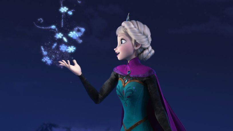 FILE - This image released by Disney shows Elsa the Snow Queen, voiced by Idina Menzel, in a scene from the animated feature “Frozen.” The Walt Disney Co. has announced plans to make a sequel to the animated mega-hit “Frozen.” In the company’s annual shareholders meeting in San Francisco on Thursday, March 12, 2015, Disney executives officially announced plans for “Frozen 2.”(AP Photo/Disney)