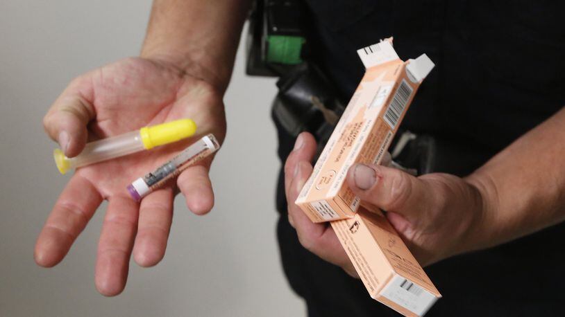 Carlisle is in the process of developing a policy that would allow village police to carry naloxone, or Narcan, in their cruisers. STAFF FILE PHOTO