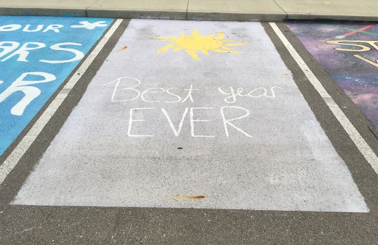 Middletown High School Seniors painted their parking lot spaces for the '21-22 school year.