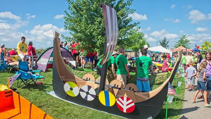 The 2017 Crazy Cardboard Regatta included 38 competing boats at VOA Park.