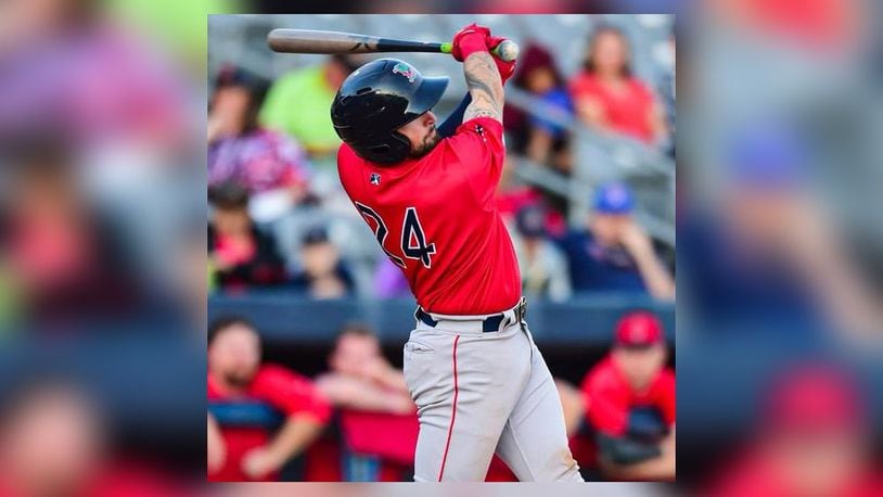 hit 30 home runs and drove in 75 runs for this season between High-A Greenville and Double-A Portland. Photo courtesy of the Boston Red Sox