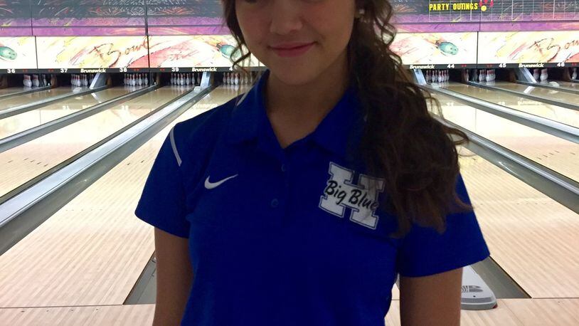 Hamilton’s Kaylee Arvin earned a spot at the Division I state bowling tournament with her district performance Thursday at Beaver-Vu Bowl in Beavercreek. CONTRIBUTED PHOTO