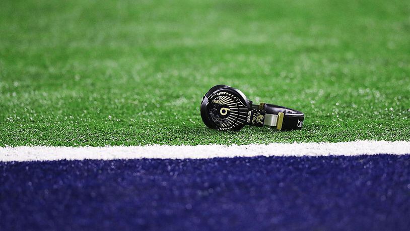 ARLINGTON, TX - SEPTEMBER 25: Beats by Dre are seen prior to a game between the Dallas Cowboys and the Chicago Bears at AT&T Stadium on September 25, 2016 in Arlington, Texas. (Photo by Ronald Martinez/Getty Images)