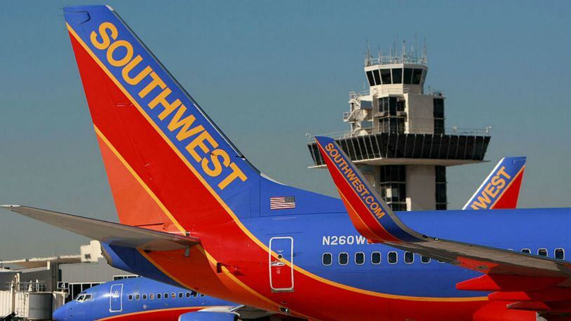 FILE PHOTO: A flight attendant based out of Phoenix has filed a lawsuit against Southwest Airlines, alleging she witnessed two pilots livestreaming video from the plane's bathroom to an iPad in the cockpit.
