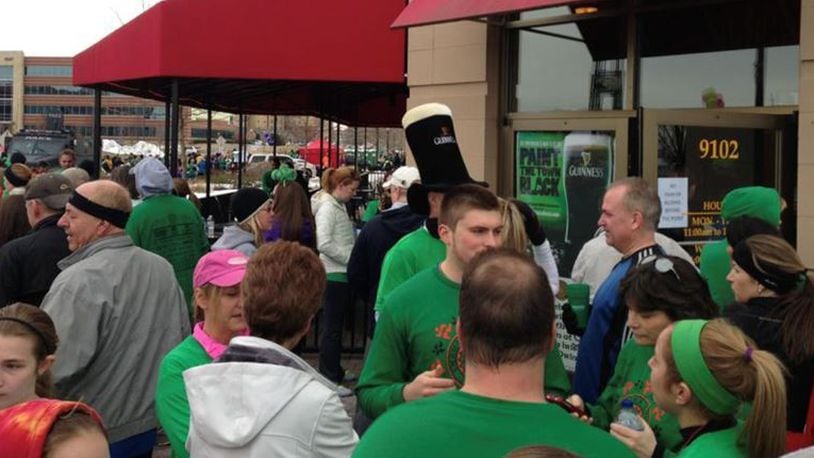 Large crowds typically pack Dingle House Pub & Grub every St. Patrick's Day. The West Chester Twp. bar opens at 7 a.m. Thursday with "kegs and eggs" and offers Irish entertainment throughout the day. CONTRIBUTED