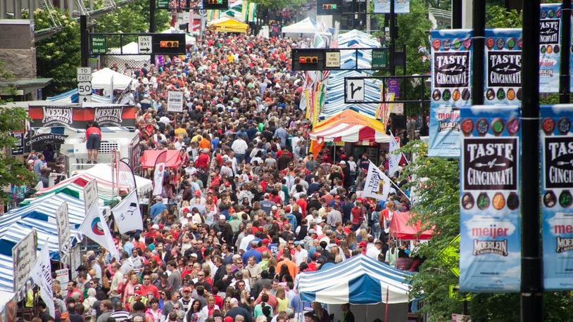 People pack Fifth Street at a previous Taste of Cincinnati. CONTRIBUTED