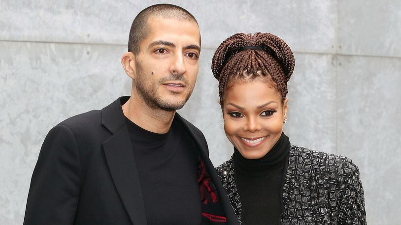 Janet Jackson and husband Wissam al Mana attend the Giorgio Armani fashion show during Milan Fashion Week Womenswear Fall/Winter 2013/14 on February 25, 2013 in Milan, Italy. The couple welcomed their son January 3, 2017. (Photo by Vittorio Zunino Celotto/Getty Images)