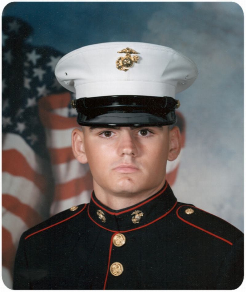 Former Marine and Monroe High School graduate (2003) Adam Enz