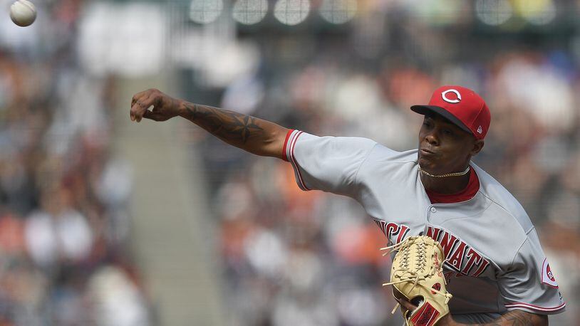 Reds closer Raisel Iglesias pitches against the San Francisco Giants in the bottom of the ninth inning at AT&T Park on May 16, 2018 in San Francisco, California. (Photo by Thearon W. Henderson/Getty Images)