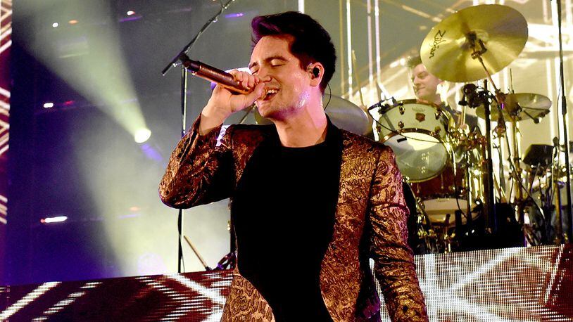 Singer/songwriter Brendon Urie of music band Panic! At The Disco performs at The Forum in 2017. The band has announced a new tour an album.  (Photo by Kevin Winter/Getty Images)