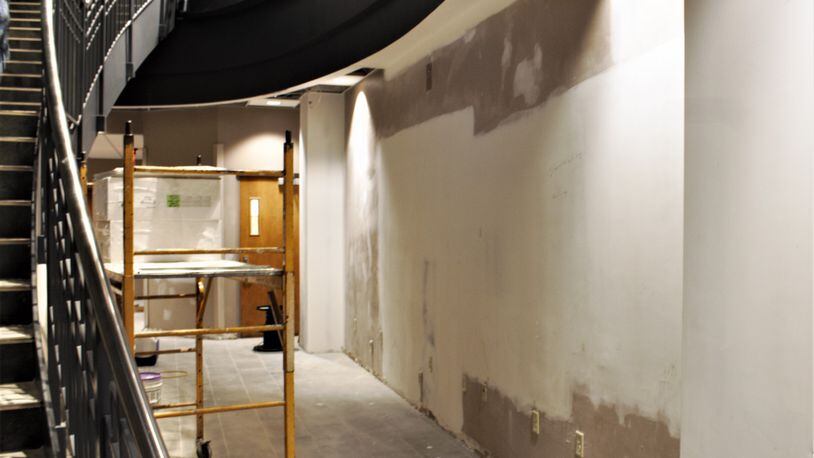 Construction underway in UD’s Kennedy Union. The university opened new micro-restaurants in August in the union.