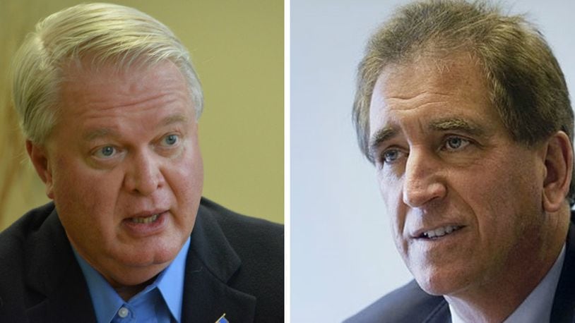 Cleveland-area banker Mike Gibbons and Congressman Jim Renacci, R-Wadsworth, are the top two candidates in the GOP nomination race for U.S. Senate. FILE
