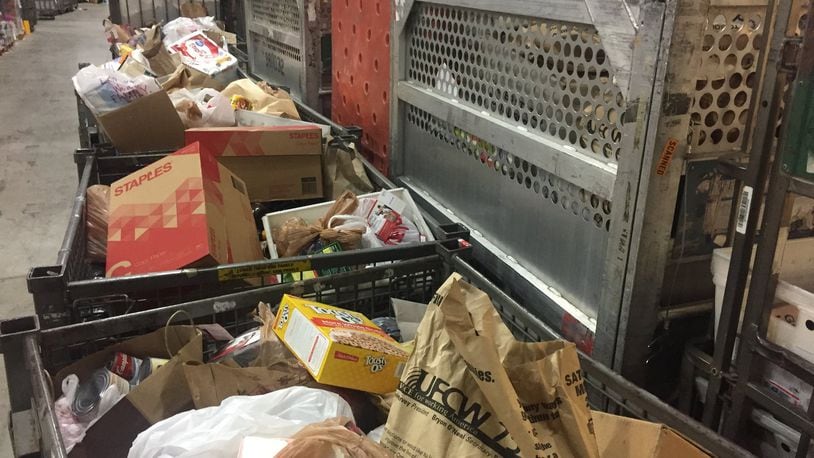 Since 1995, letter carriers in Butler County have collected about 1.3 million pounds of food for area food banks and other services that help the needy. Here are some of the foods gathered last year in the Dayton area as part of the nationwide program. ADAM MARSHALL / STAFF