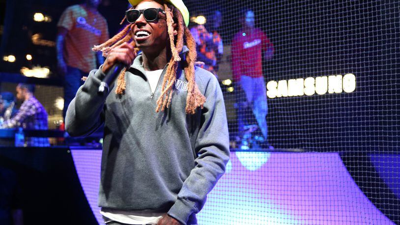 LOS ANGELES, CA - JUNE 14: Rapper Lil Wayne performs onstage at the Samsung booth at E3 Expo 2016 on June 15, 2016 in Los Angeles, California. Wayne has been in hot water by some for his comments on Black Lives Matter. (Photo by Joe Scarnici/Getty Images for Samsung)