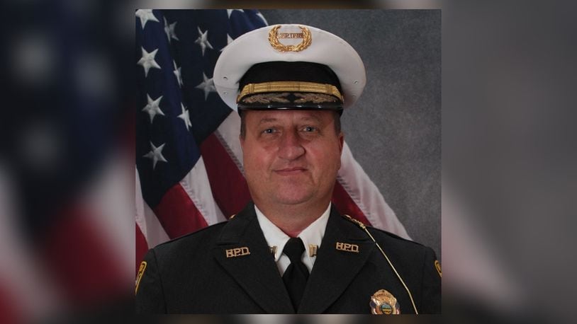 Police Capt. Trent Chenoweth was named the interim Hamilton police chief this month (April 2024) as former chief Craig Bucheit was named Hamilton's city manager. PROVIDED