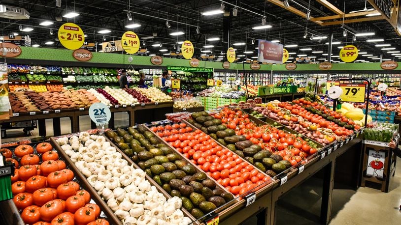The new Kroger Marketplace opened Thursday, October 29, 2020 on Kyles Station Road in Liberty Township replacing the other location down the street on Liberty Fairfield Road that is now closed. NICK GRAHAM / STAFF