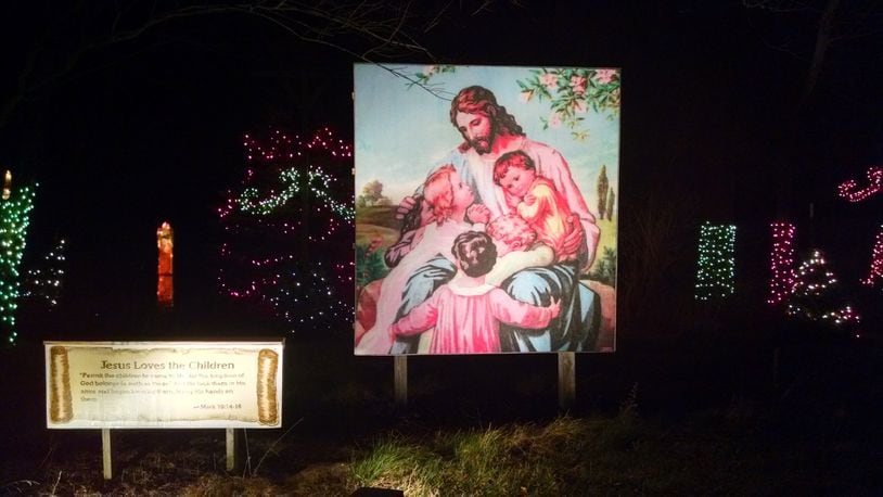 Niederman Family Farm’s free Walk Thru the Bible Christmas Display is celebrating the season with lights, music, life-sized figures of Bible characters and more. Over 10,000 guests visit the display, annually. The festivities will continue through Saturday, Dec. 30. GINNY MCCABE/CONTRIBUTED