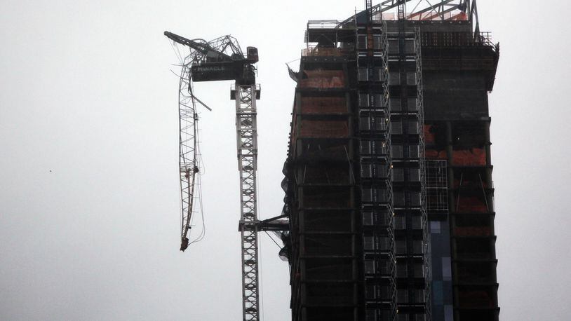 A man scaled a 300-foot crane at a California construction site late Sunday.