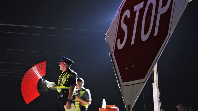 The Ohio State Highway Patrol and local law enforcement will stage an OVI checkpoint tonight in Liberty Twp. Staff photo by Nick Graham
