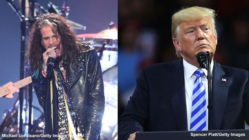 Steven Tyler (left) has sent President Donald Trump a cease-and-desist letter after Trump rally organizers played an Aerosmith song before an event.