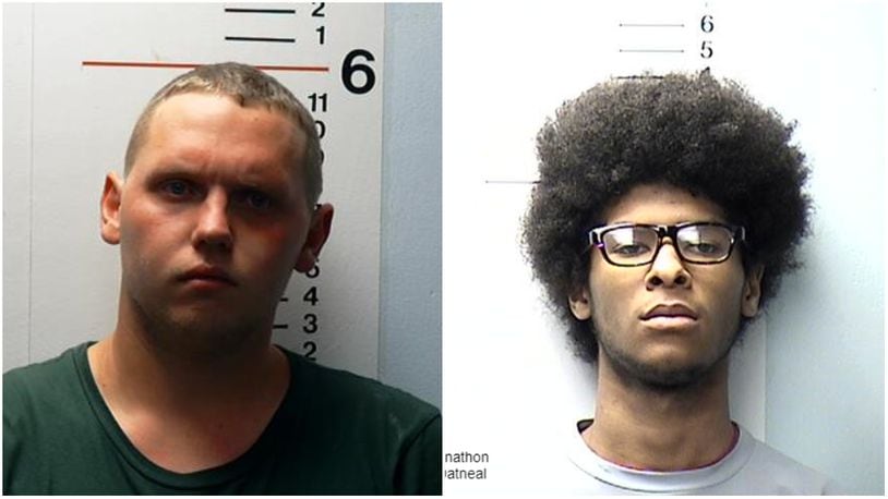 Andrew Roberts (left) and Jonathon Oatneal Jr. are accused of attempting a burglary in Middletown that led to the death of a third man, Joshua Oatneal.