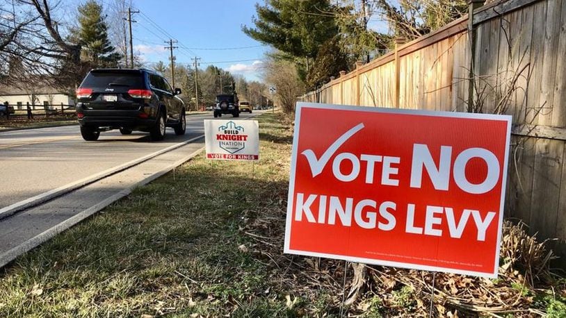 Kings Schools saw voters give them an apparent second, consecutive defeat of a proposed $89.9 million tax hike that would have meant the construction of a new junior school as well as expanded classroom spaces in other schools. Neighboring southern Warren County district Mason Schools saw a different election result as voters there overwhelmingly approved the first new operating tax since 2005. FILE