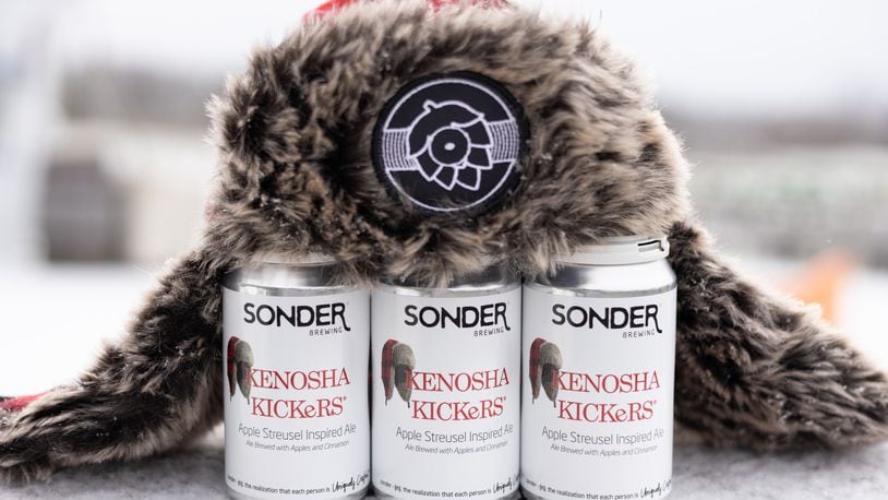"Keep warm with some Kenosha Kickers and a Sonder Trapper Hat," states a social media post from Sonder Brewing in Mason, which is offering unique holiday beers. CAITLIN CHRISENEE FOR SONDER/CONTRIBUTED