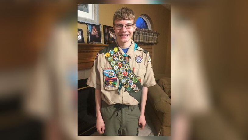 Nathan Green, 16, a sophomore at Lakota East High School, recently earned his Eagle Scout award after he built at a greenhouse at his elementary school. SUBMITTED PHOTO