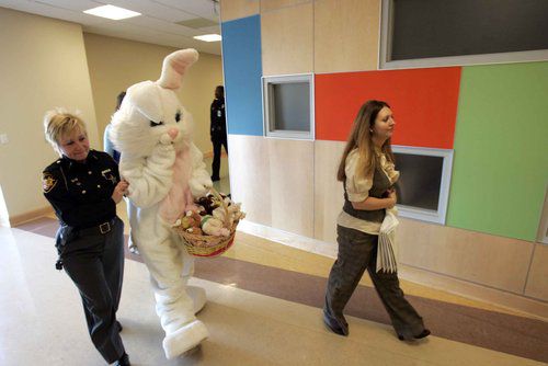Easter Bunny visits Cincinnati Children's Liberty Campus