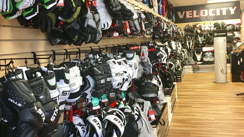 Velocity Lacrosse has opened in a new storefront at 7558 Voice of America Centre Drive, near the Voice of America Athletic Complex in West Chester Twp., where it is involved in several lacrosse events. ERIC SCHWARTZBERG/STAFF