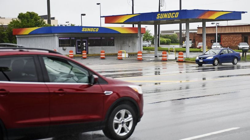 A now-closed Sunoco gas station on Tylersville Road just east of Interstate 75 in West Chester Twp. is set to be demolished by the end of the year to pave the way for the second phase of road widening efforts. NICK GRAHAM/STAFF