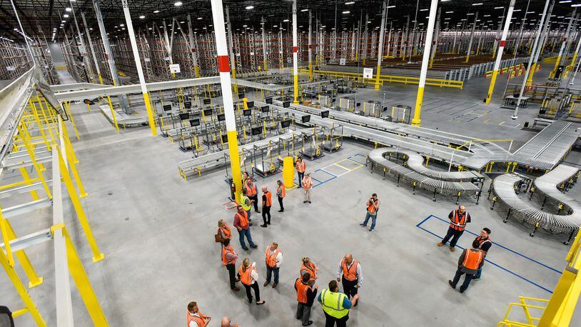Amazon fulfillment centers will be busy after an expected record Cyber Monday. NICK GRAHAM/STAFF