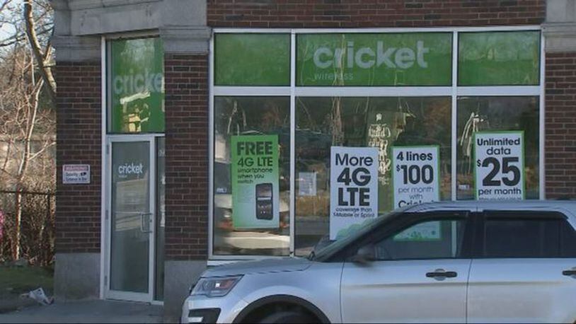 A Cricket Wireless store was robbed in Boston on Saturday.