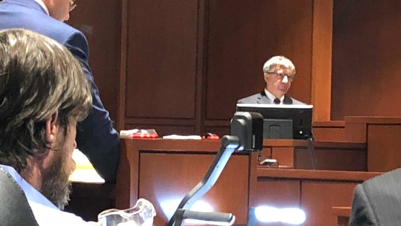 Thomas Swales, a neuropsychologist, testified Monday that Christopher Kirby attempted suicide while in jail since murdering his adoptive sister, Deborah Power, 63, and attempting to murdering Ronnie Power, 66. STAFF/LAWRENCE BUDD