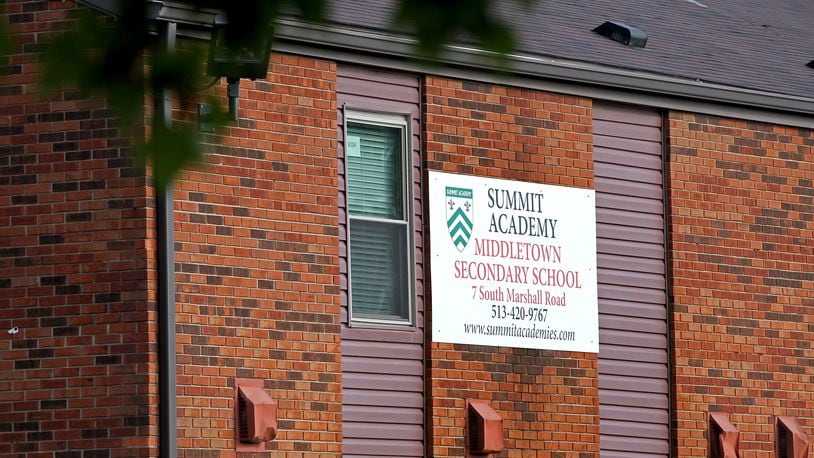 Middletown police were called to Summit Academy after the school’s principal was informed a student had a knife in his backpack. STAFF FILE PHOTO