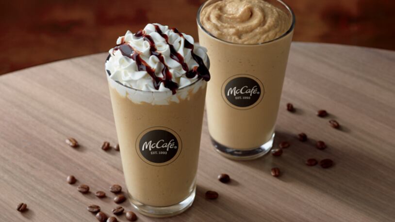 McDonald's is offering a free small Cold Brew Frozen Coffee or Cold Brew Frappe through its app June 21. (Photo by McDonald's)