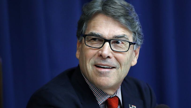 Energy Secretary Rick Perry attends a news conference, Tuesday, July 18, 2017, at the National Press Club in Washington. (AP Photo/Jacquelyn Martin)