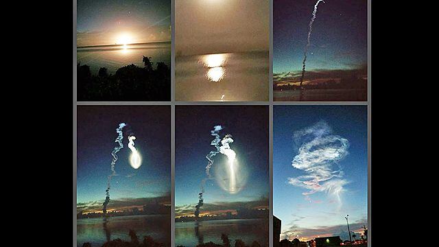 WFTV viewer photos of Atlas V launch