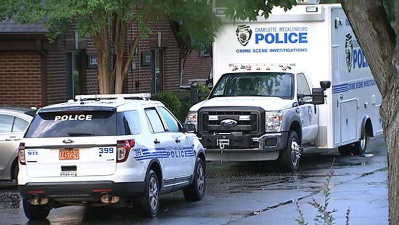 Police were called to a Charlotte area hotel Saturday after a man was shot to death.