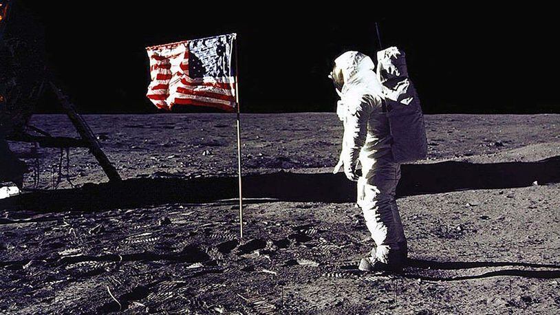 The July 20, 1969, Apollo 11 moon landing. U.S. astronauts Neil Armstrong and Buzz Aldrin were the first men to walk on the lunar surface. The country is celebrating the 50th anniversary of the moon landing with commemorative events all month.