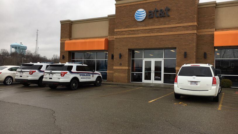 Middletown police are investigating a robbery attempt this morning at the AT&T store on Towne Boulevard. ED RICHTER/STAFF