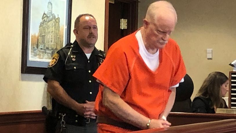Danny Greene, 67, a former Trenton police officer, was sentenced Wednesday, Aug. 10, 2022, in Butler County Common Pleas Court to life in prison with parole possible after 15 years. RICK McCRABB/STAFF