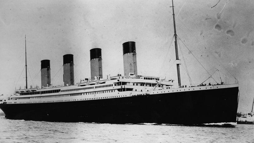 The ill-fated White Star liner RMS Titanic, which struck an iceberg and sank on her maiden voyage across the Atlantic.   (Photo by Central Press/Getty Images)