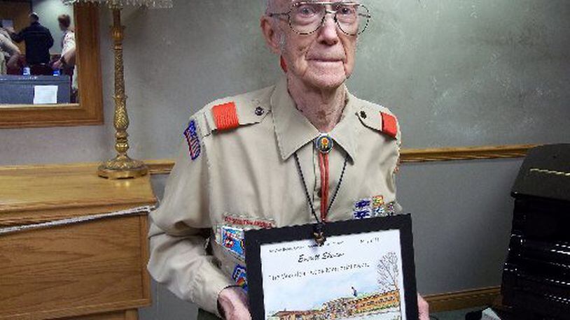 Everett Sherron, 100, of Middletown, died May 26 at his home. He spent 71 years in Boy Scouts. STAFF FILE PHOTO