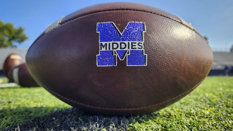 Middletown High School football team practices at Barnitz Stadium Thursday, Aug. 3, 2023 in Middletown. NICK GRAHAM/STAFF