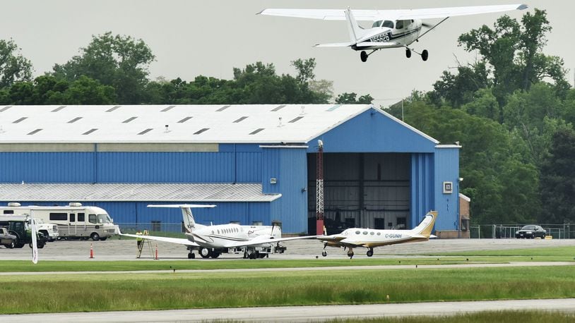 An airplane takes off from Middletown Regional Airport/Hook Field in Middletown.