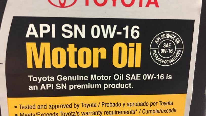 SAE 0W-16 was found at a Toyota dealer but should become more widely available in the future as more and more vehicles start to use this viscosity engine oil. James Halderman photo